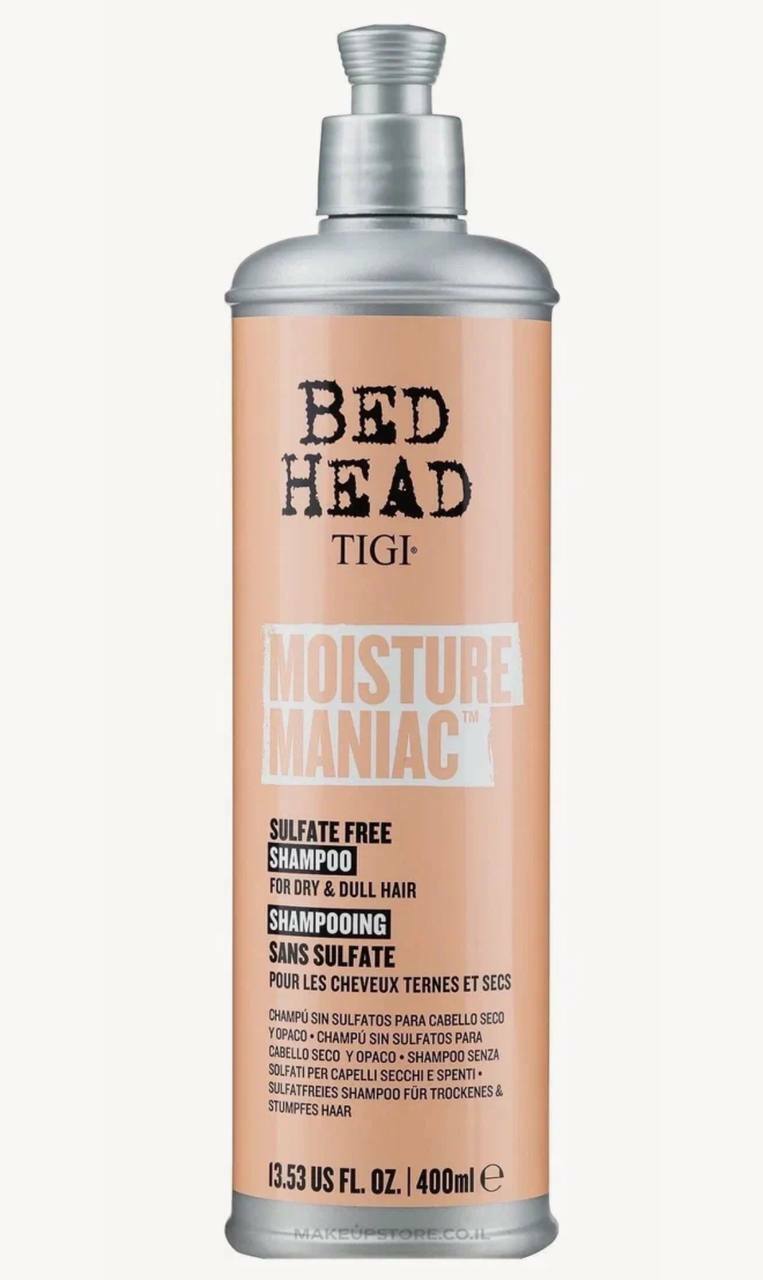 TIGI Bed Head Moisture Maniac Shampoo - Бессульфатный шампунь для увлажнения 400 мл.