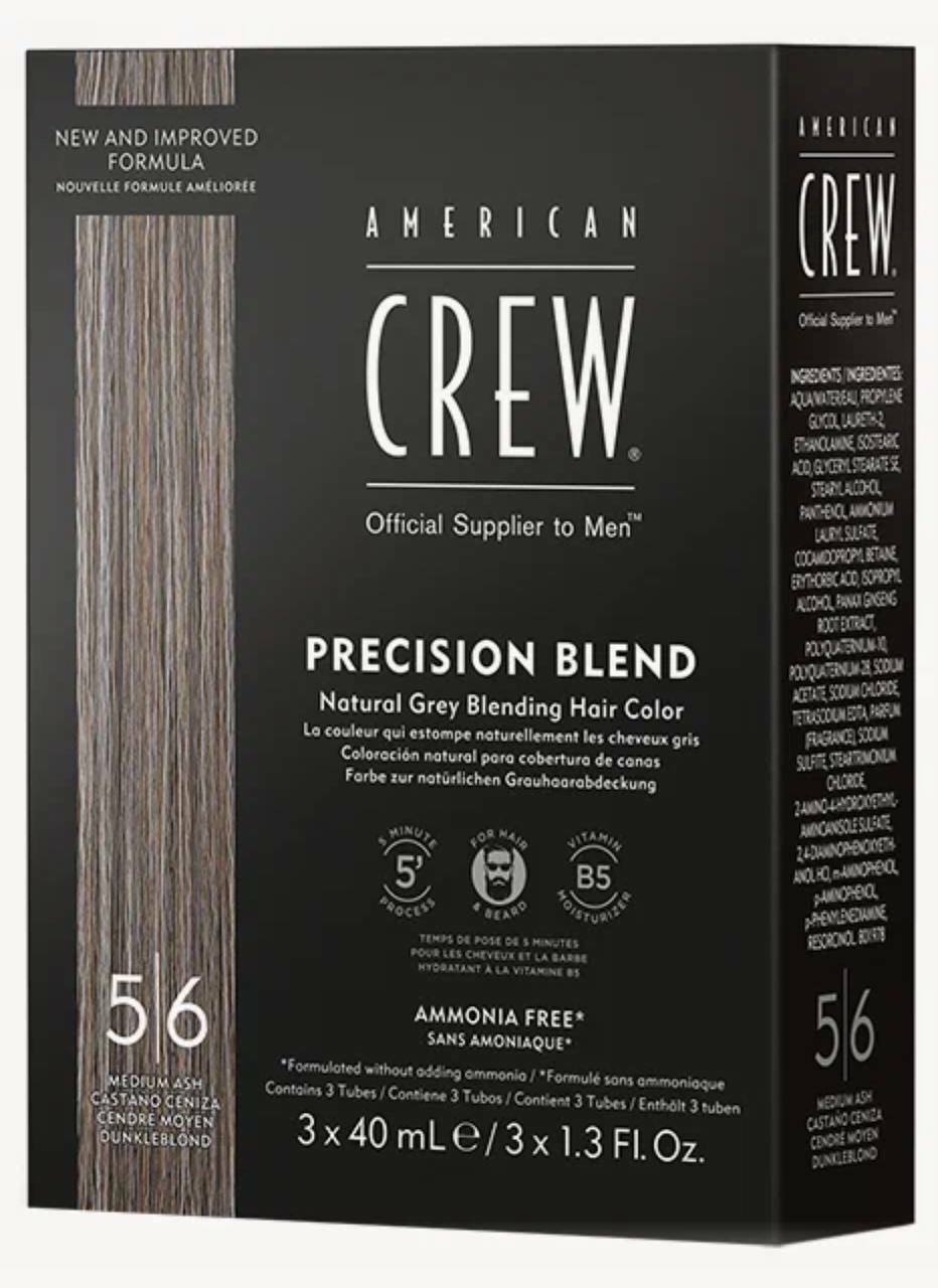 American Crew Precision Blend - Краска для седых волос пепельный оттенок 5/6 3х40 мл.  1990 ₽