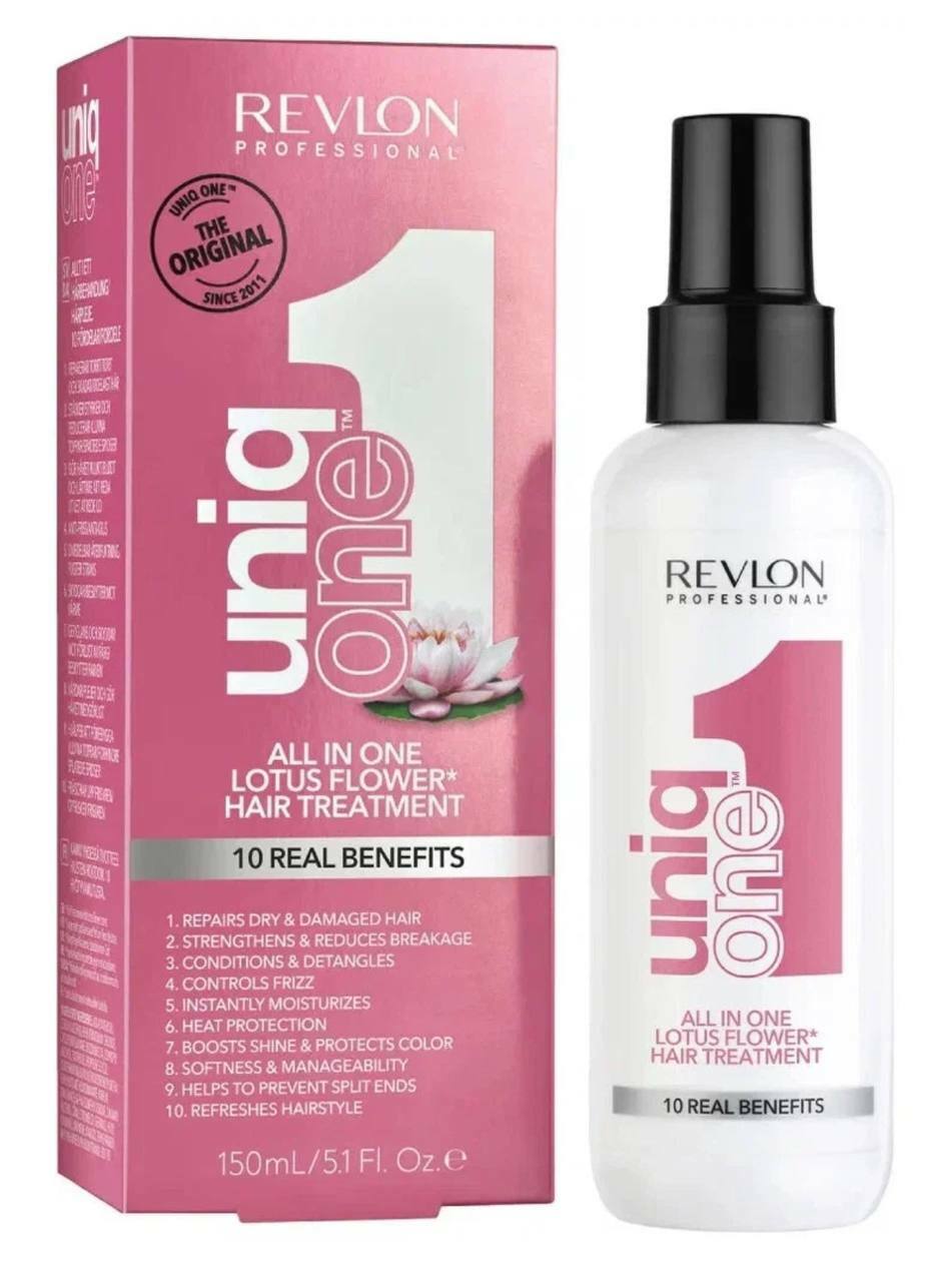 Revlon Uniq One Lotus Flower Hair Treatment - Несмываемая спрей-маска 10 в 1 150 мл.